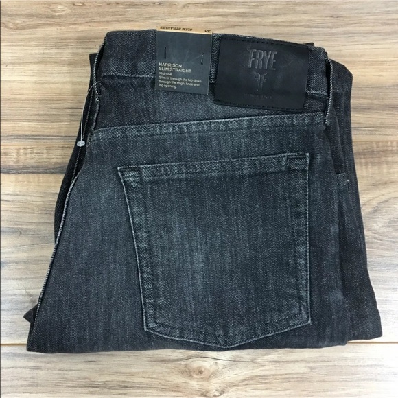 <SOLD>FRYE HARRISON SLIM STRAIGHT BROCK JEANS NEW - Picture 4 of 6
